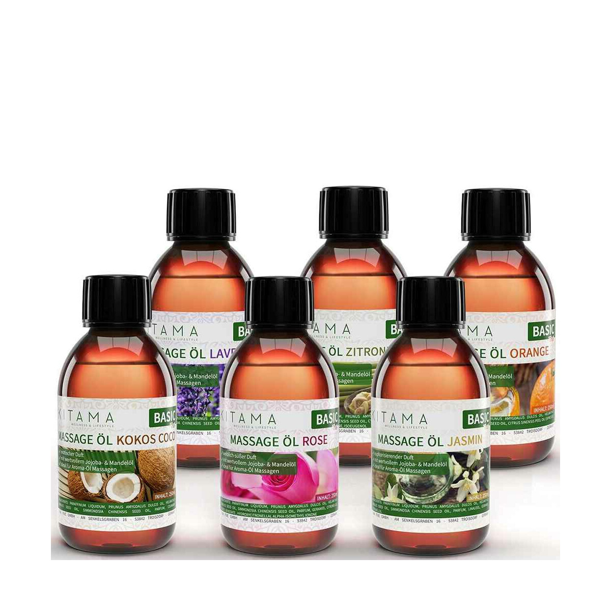 Massage Oil Aroma Set 6 pcs. - Jasmine,  box
