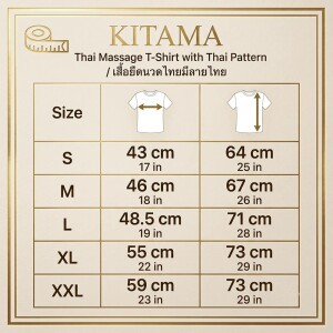 T-Shirt Donna per Massaggio Thai con Motivo Tradizionale, S–XXL - 7 Colori