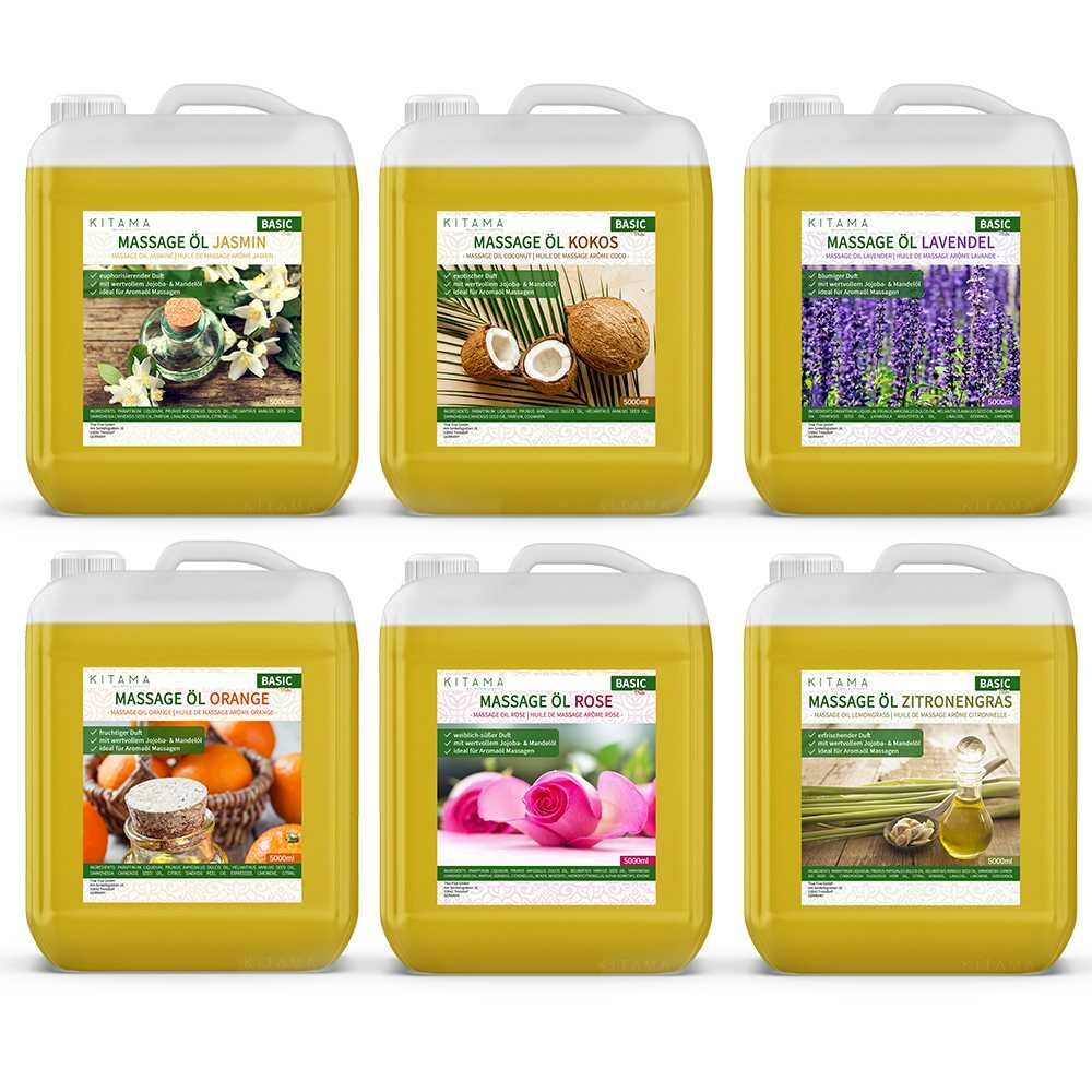 Massageöl Aroma 6er Set - Jasmin, R box