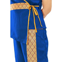 Bluse / Shirt - Traditionelle Thaimassage Kleidung S Blau