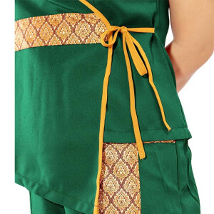Blusa / Camisa - Ropa de masaje tradicional tailandesa S Verde