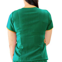 Bluse / Shirt - Traditionelle Thaimassage Kleidung S Grün