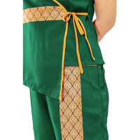 Bluse / Shirt - Traditionelle Thaimassage Kleidung S Grün