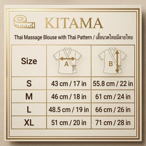 Blus / Skjorta - Traditionell Thai Massage Kläder L Blå