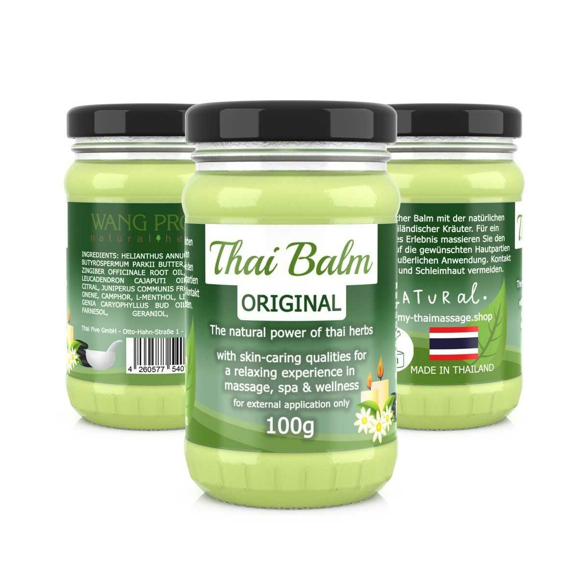 Thai Kräuter Balm Balsam Original Thai Herb Wang Prom für Massage
