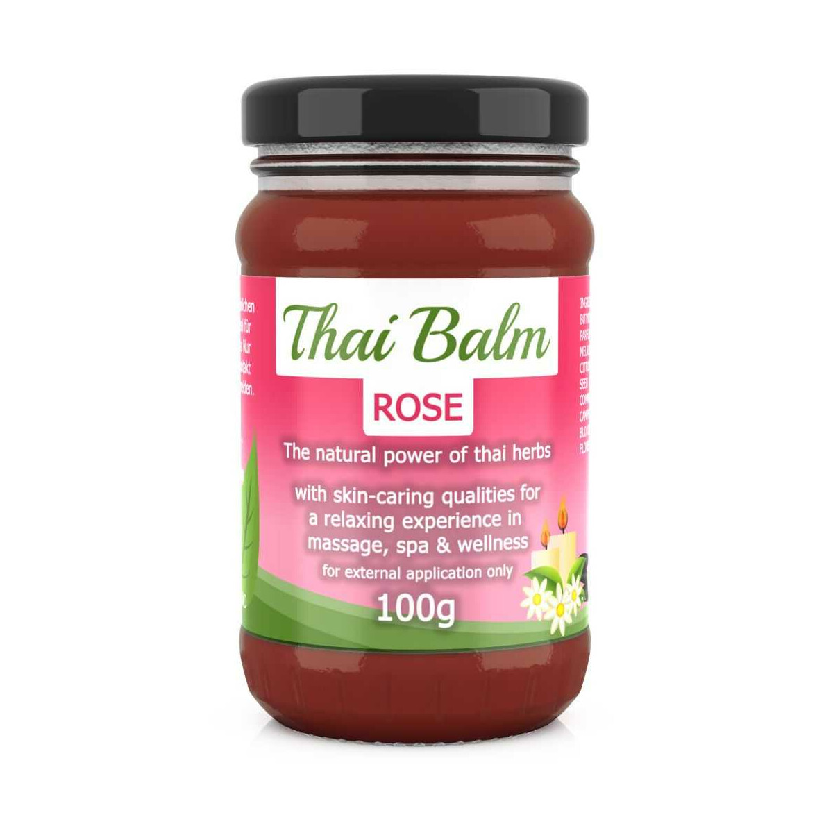 Balsamo per massaggi alle erbe thailandesi - Rosa (rosso)...