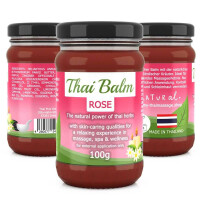 Baume de massage thaïlandais - Rose (rouge) 100g (grammes)