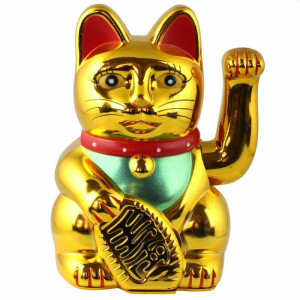 Waving Lucky Cat 15cm high