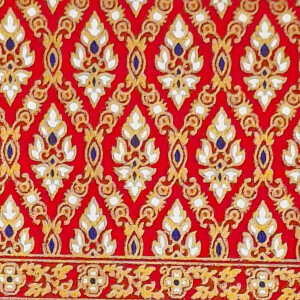 Sarong en tissu thaïlandais - Siam 2023 Premium Rouge