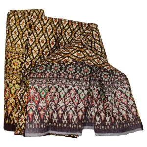 Thai Cloth Fabric Sarong - Thai Siam 2023 Premium Brown