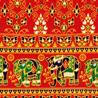 Sarong Överkast - Thai Siam Classic Röd