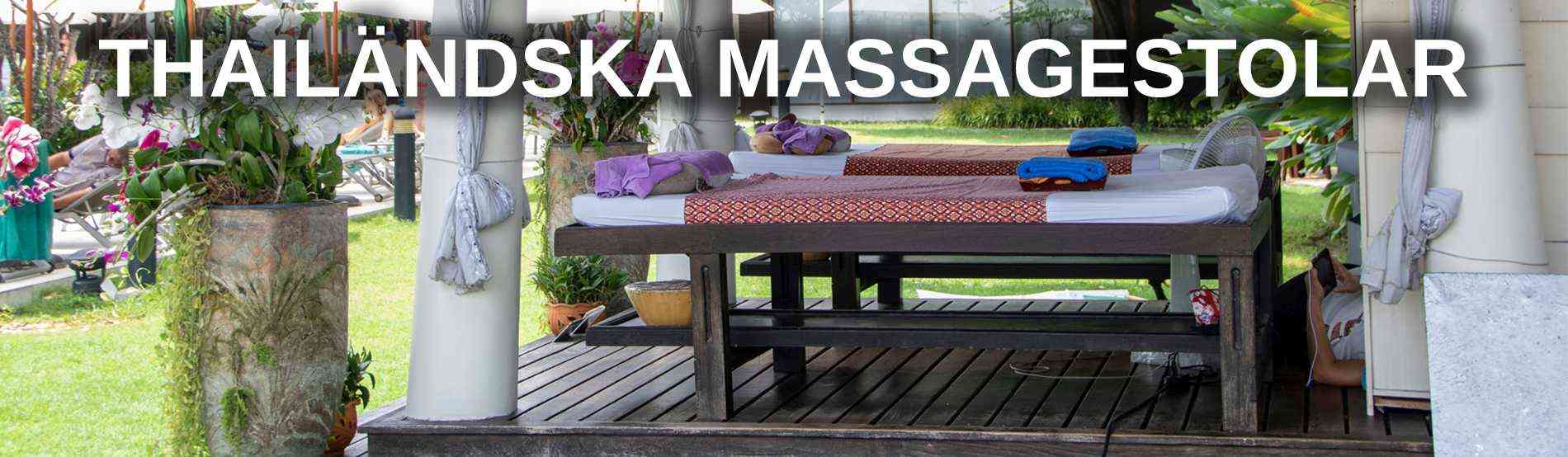 Thailändsk massagestol i trä